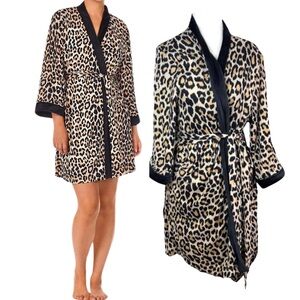 *NWT* KATE‎ SPADE Animal Print Long Sleeve Shawl Collar Neck Robe